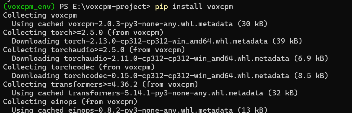 安装 VoxCPM